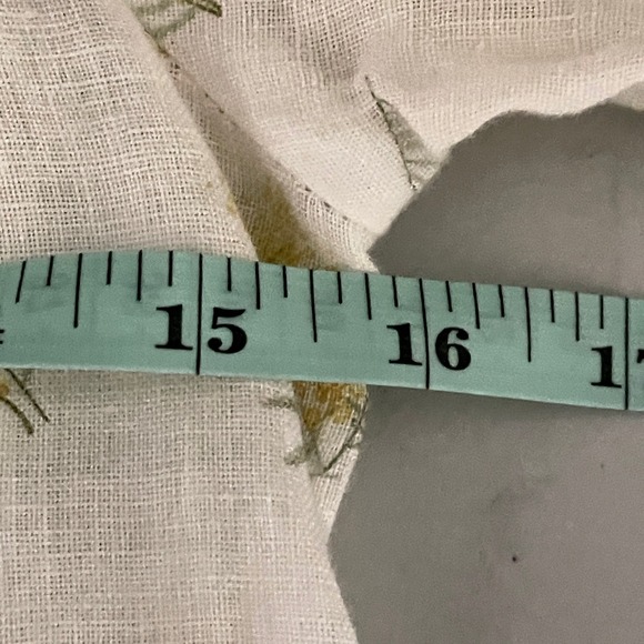 Sleeper Womens 100% Linen Floral Button Down Round Neck Midi Dress Size M - Picture 6 of 11